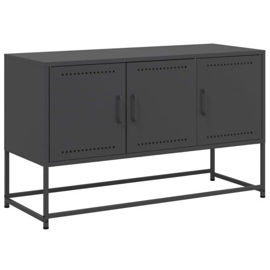 TV-benk svart 100,5x39x60,5 cm stål 846476