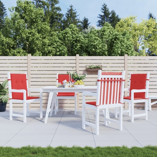 vidaXL Hage stolputer 4 stk. Rød 100 x 50 x 3 cm