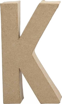 Diverse Bokstav K H: 20.3 Cm B: 11.5 Cm Tykkelse 2.5 Cm 1 Stk 
