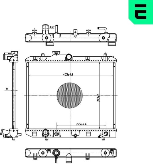 ERA 673325 Radiator motorkjøling
