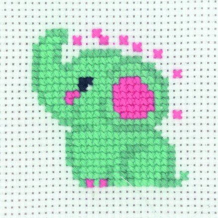 Permin Broderisett Elefant 8x8cm