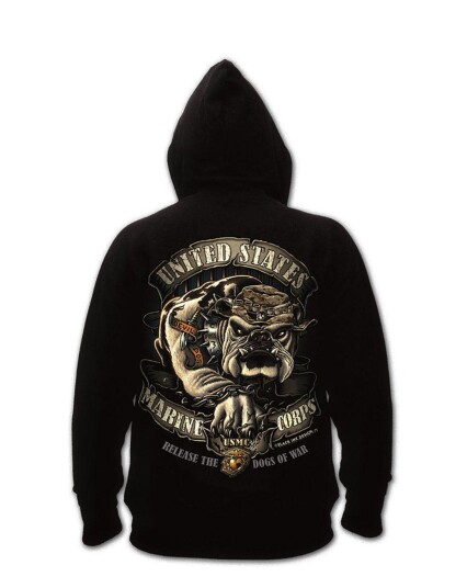 Rothco Black INK. Hettegenser USMC djevelhund Svart Svart