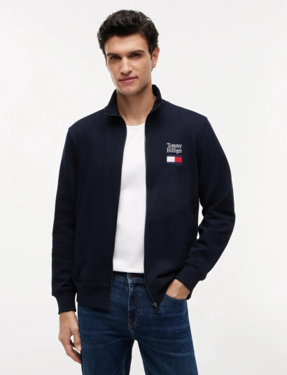 Tommy Hilfiger Tommy Embro Flag Stand Collar Navy XS Tommy Hilfiger Tommy Embro Flag Stand Collar Navy XS