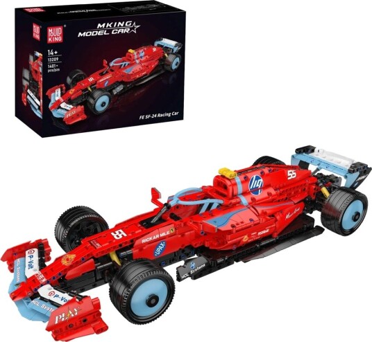 Mould King 13209 racerbil byggesett / 1:8 formelbil med 1401 deler og manuell styring