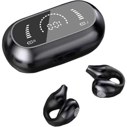 Trådløse øreklips hodetelefoner med beinledning Bluetooth 5.3 Mini Sports Running Earclip Open Ear hodetelefoner Beinledning Hodetelefoner Langvarig Pa
