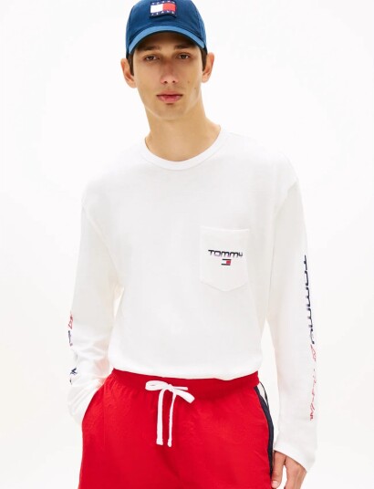 Tommy Jeans Tjm Rlx La Ls Tee White XL Tommy Jeans Tjm Rlx La Ls Tee White XL