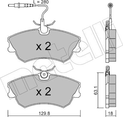 METELLI 22 0222 0 Bremseklosser