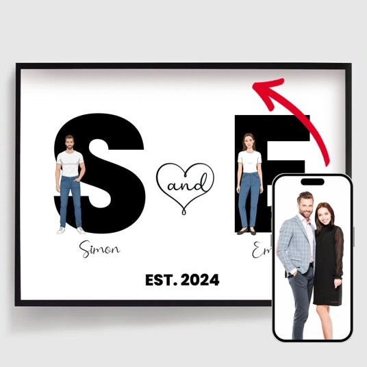Namly Design Personalisert Plakat Par Initialer AI Plakat POSTERJEPANV Namly Design Personalisert Plakat Par Initialer AI Plakat POSTERJEPANV