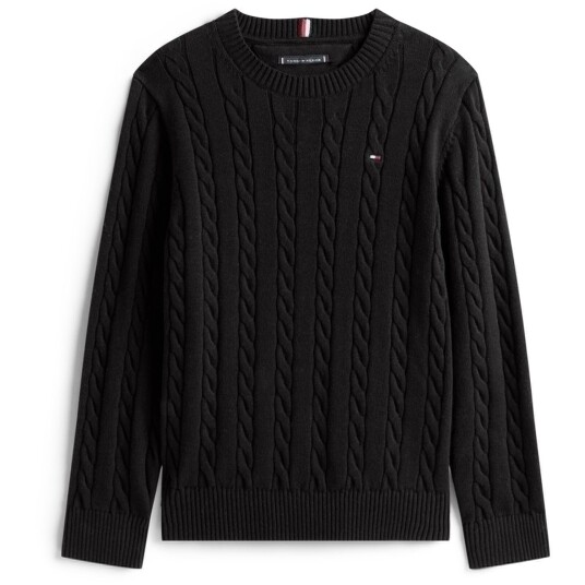 Tommy Hilfiger Black Bomull Cable Sweater 14 år