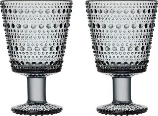 iittala Kastehelmi glass 26 cl 2 stk grå iittala Kastehelmi glass 26 cl 2 stk grå