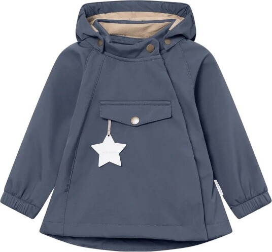 MINI A TURE Matwai Softshell Jacket. Grs Blue 12M/80