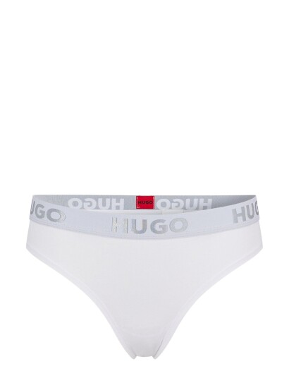 HUGO Thong Sporty Logo   White   XL