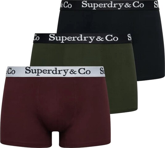 Superdry Sdry & Co Trunk Triple Pack BLACK/OLIVE GREEN/BURGUNDY XL Superdry Sdry & Co Trunk Triple Pack BLACK/OLIVE GREEN/BURGUNDY XL