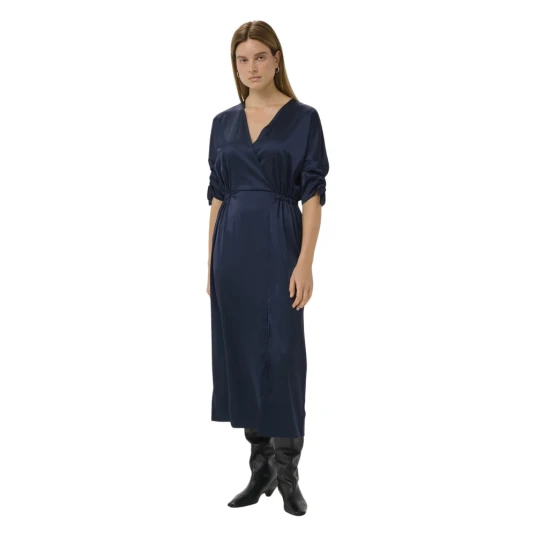 InWear Lakeiw Fake Wrap Dress Navy 36 InWear Lakeiw Fake Wrap Dress Navy 36