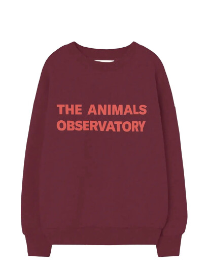 THE ANIMALS OBSERVATORY Browned Farnet Leo Sweatshirt - Burgundy - 4 Y
