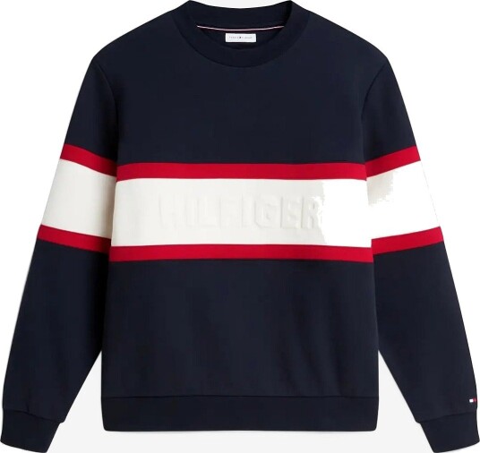 Tommy Hilfiger Color Block Intechno Sweatshirt - NAVY BLUE - L Tommy Hilfiger Color Block Intechno Sweatshirt - NAVY BLUE - L