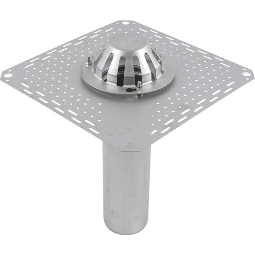 Blücher Taknedløp For Selvfallende Tak Takpappflens 400x400mm Ø110mm
