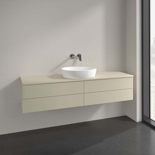 Villeroy & Boch Antao Servantskap med 4 skuffer 160x50x36 cm u/lys Grå Matt Villeroy & Boch Antao Servantskap med 4 skuffer 160x50x36 cm u/lys Grå Matt