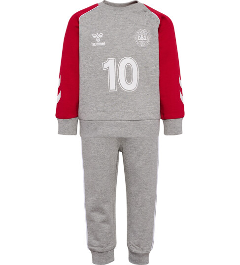 Hummel Joggedress DBU Spilledag Grey Melange Hummel 1½ år 86 Joggedress Grå Rød