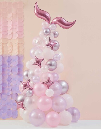 Havfruehale Ballongbue i Lys Rosa Lilla og Hvit Havfruehale Ballongbue i Lys Rosa Lilla og Hvit