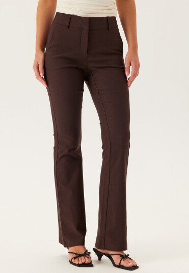 Bubbleroom Mid Waist Stretchy Flared Trousers