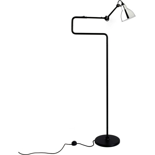 La Lampe Gras N°411 Gulvlampe Svart / Chrome