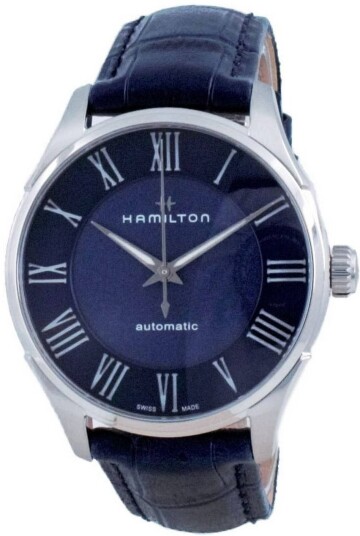 Hamilton Herreklokke H42535640 Jazzmaster Blå/Lær Ø40 mm Hamilton Herreklokke H42535640 Jazzmaster Blå/Lær Ø40 mm