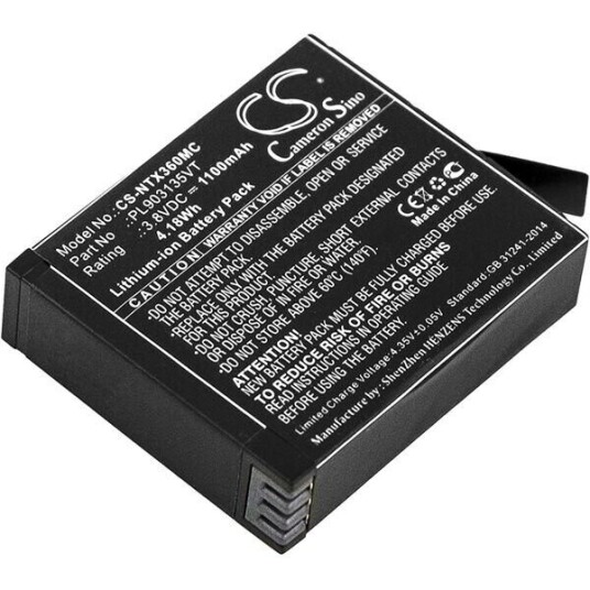 Insta360 Batteri (1100 mAh 3.8 V, Sort) passende til Insta360 One X Insta360 Batteri (1100 mAh 3.8 V, Sort) passende til Insta360 One X