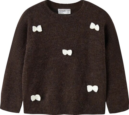 Name It Nmfravi Ls Knit CHOCOLATE PLUM 86