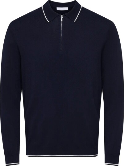 ONLY & SONS Onswyler Reg 14Ss Zip Polo Frml Navy XS