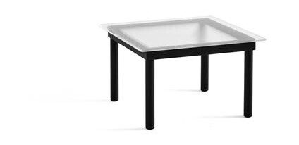 HAY Kofi Salongbord 36x60x60 Sort Eik/ Klar Rillet Glass HAY Kofi Salongbord 36x60x60 Sort Eik/ Klar Rillet Glass