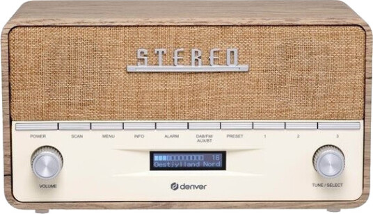 Denver DAB-36LW Retro DAB-radio med Bluetooth i lyst tre Denver DAB-36LW Retro DAB-radio med Bluetooth i lyst tre