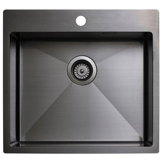 Tapwell Ta5540 PVD Kjøkkenvask B55xd51cm Black Chrome (TA-9422649)