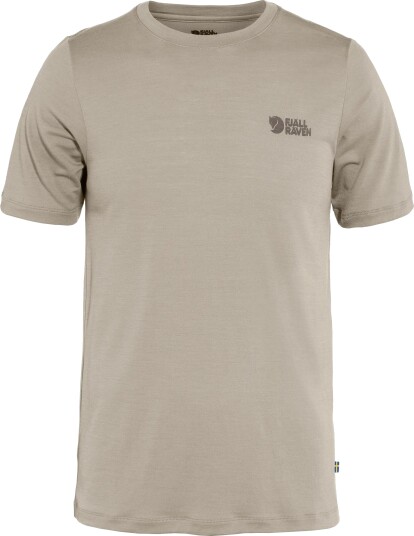 Fjellreven Men"s Abisko Wool Logo Short Sleeve Light Fossil M