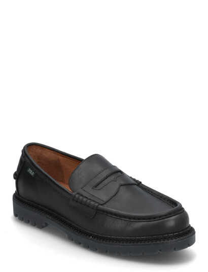 Polo Ralph Lauren Jett Lug-Sole Leather Penny Loafer - Black - 42.5