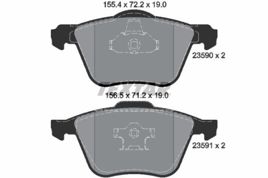 Bremseklosser TEXTAR 2359001 Bremseklosser TEXTAR 2359001