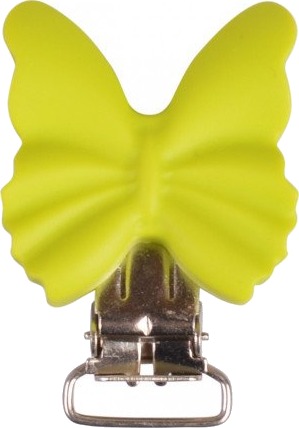 Infinity Hearts Infinity Hearts Seleklips Silikon Sommerfugl Grønn 3.5X3.8Cm 1 Stk