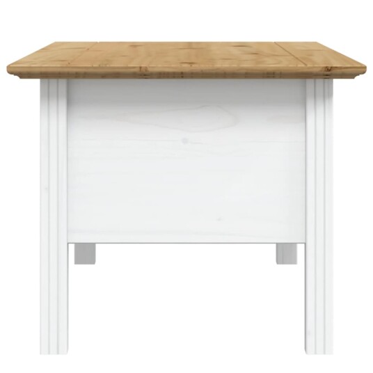 vidaXL Salongbord BODO hvit og brun 100x55x45 cm heltre furu