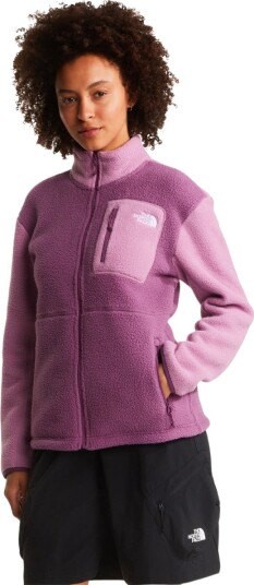 The North Face Women"s Yumiori Full Zip Fleece Jacket Chroma Purple/Hushed Lavender/Chroma Purple Chroma Purple\Hushed La XL