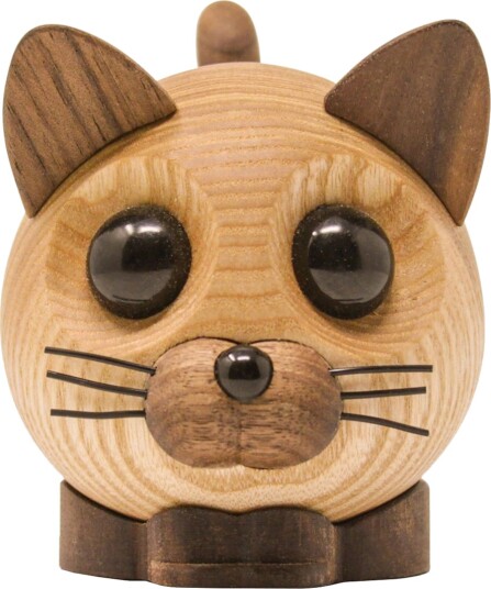 FableWood Felix katt figur 9 cm i ask og valnøtt