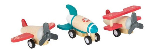 Small Foot Wooden Pull-back Planes Set of 3 Small Foot Wooden Pull-back Planes Set of 3