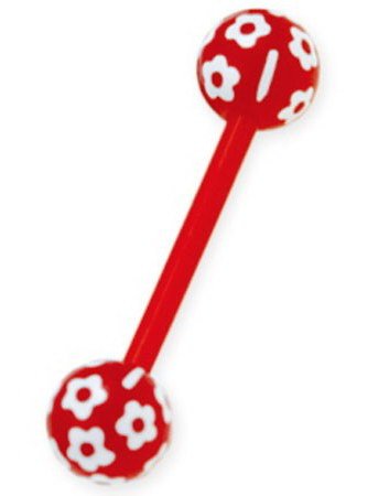 Sweet Flowers Red Tungepiercing
