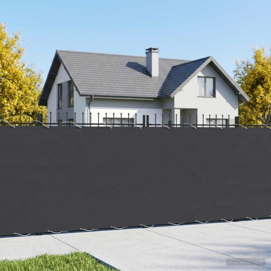 vidaXL Balkong privat skjerm 1,8 x 25 m Stoff med PU belegg Svart