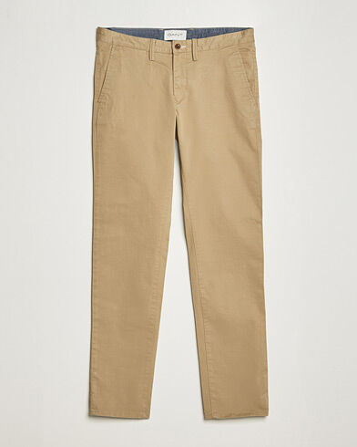 GANT Slim Fit Twill Chino Dark Khaki