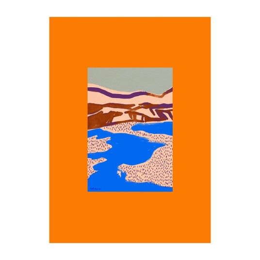 Paper Collective Orange Landscape plakat 50 x 70 cm