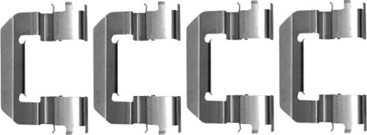 Monteringssett, bremseklosser HELLA 8DZ 355 206-681