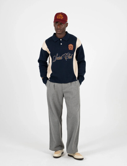 Prohibited Contrast Clubhouse Knit - Navy - XL