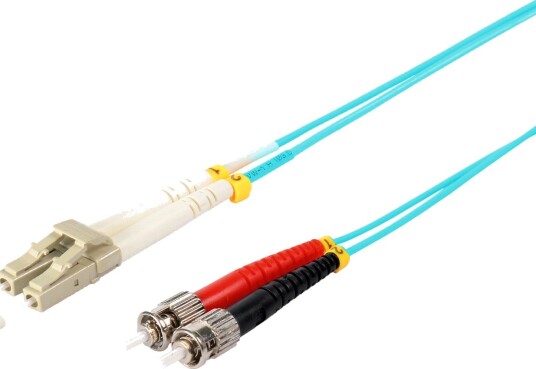 S/Conn Kvalitets Fiberoptisk Dupleks Patchkabel Lc Til St Om3 Aqua 2,0 M 166779423