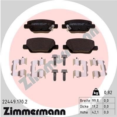 Bremseklosser ZIMMERMANN 22449.170.2