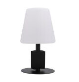 Securit Bordlampe inden/udendørs Genopladelig LED Ø15xH28cm Sort/hvid,1 stk